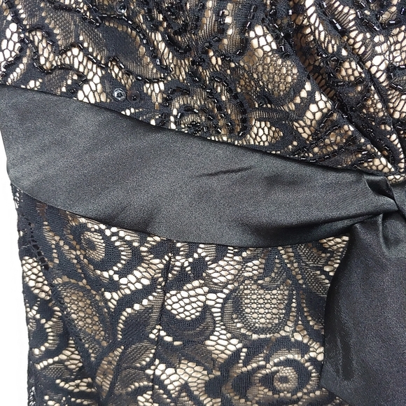 Dusk Black Lace Overlay Strapless Dress 6. J12 - Picture 2 of 4